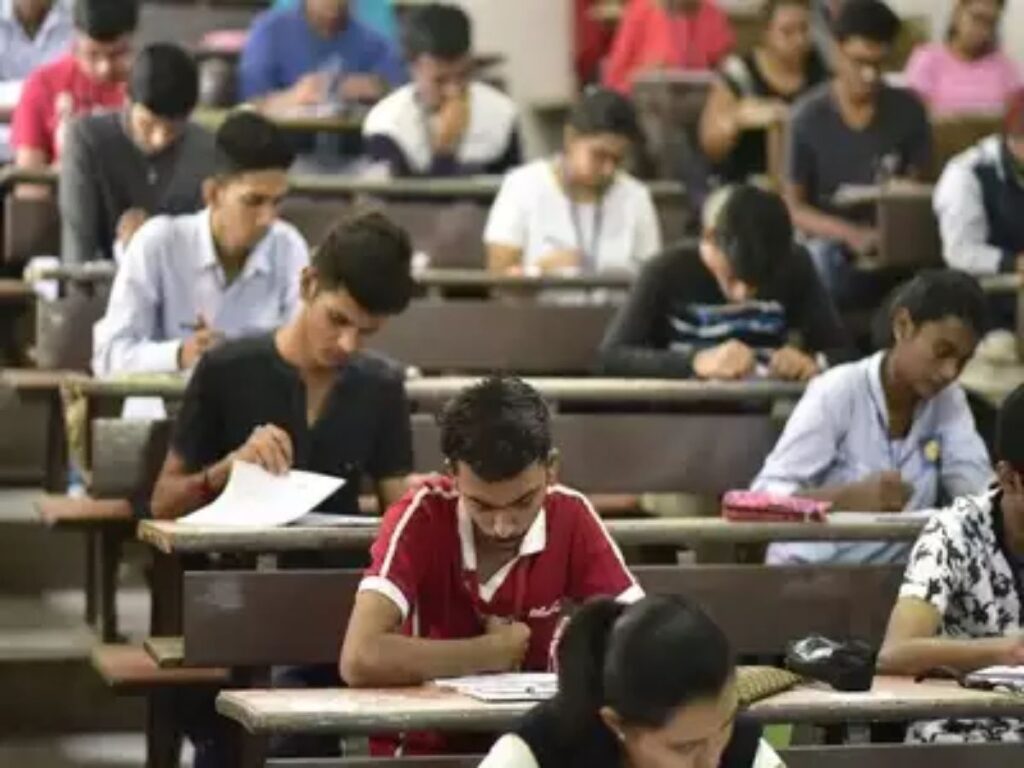 students appearing for exam