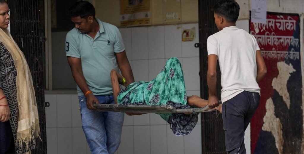 old woman hospital heat stress