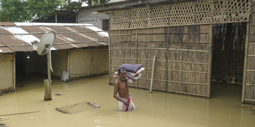 Assam floods man