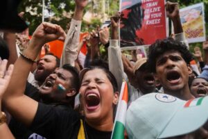 student protests CJP cockroach