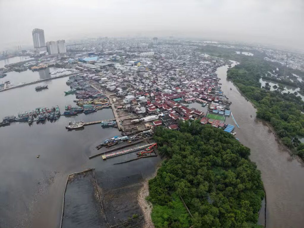 Jakarta sinking land subsidence